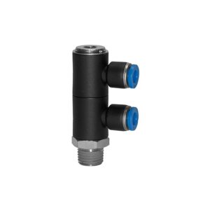 Distributeur L double série bleu