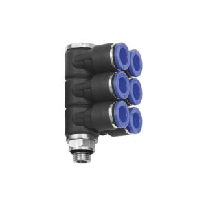 Distributeur L sextuple série bleu