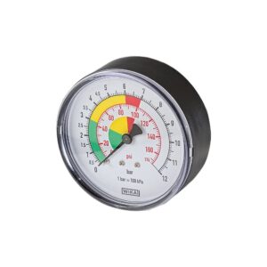 Manomètre 0-12 bar/0-170 psi, 80mm