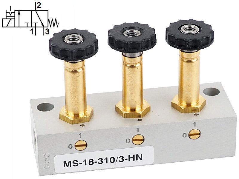 Distributeur magnétique 3/2 voies G 1/8" — MS-18-310/3-HN-500