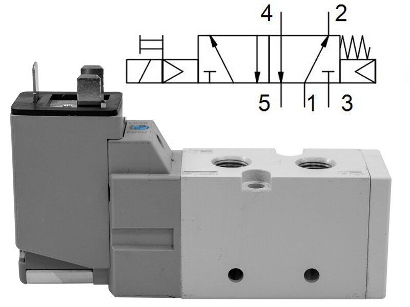 Distributeur magnétique 5/2-voies — VF3133-4DO1-02F