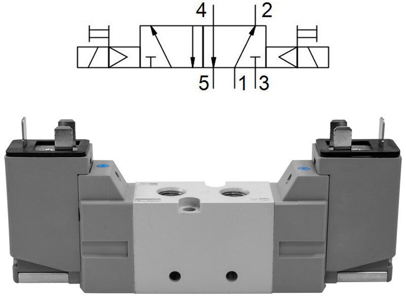 Distributeur magnétique 5/2-voies — VF3233-4DO1-02F